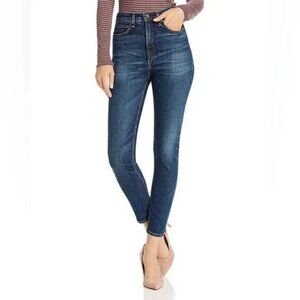 Rag & Bone Jane Super High Rise Skinny Jeans Zeke Dark Wash